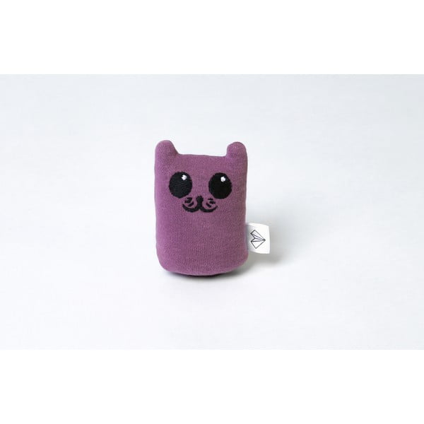 Mini plyšák Kočka v krabičce, fialový