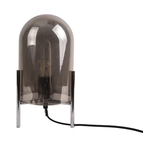 Сива стъклена настолна лампа от стъкло Bell - Leitmotiv-image-2