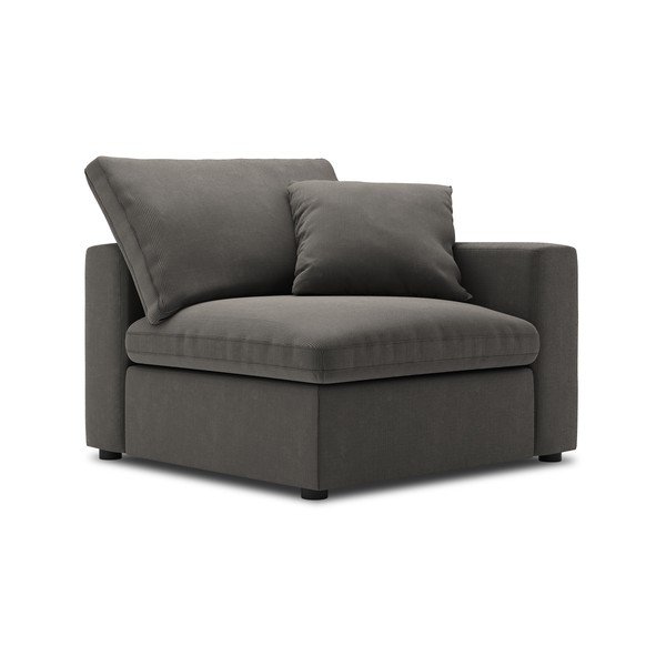 Тъмнокафява ъглова част на модулен диван Galaxy, десен ъгъл - Windsor & Co Sofas-image-2