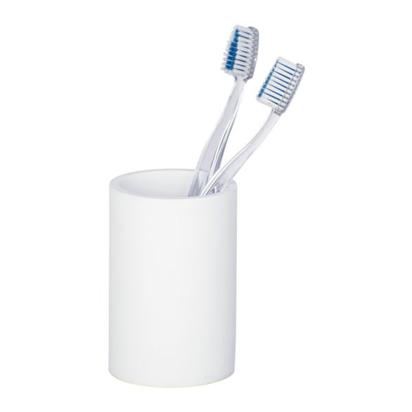 Бяла керамична чаша за четки за зъби Ida - Wenko