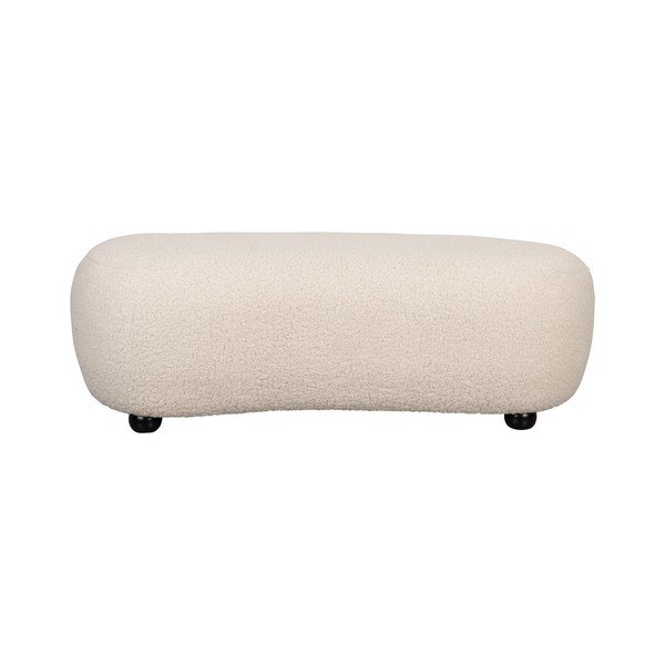 Кремава подплатена пейка от прежда с примки от букле Noxx – White Label