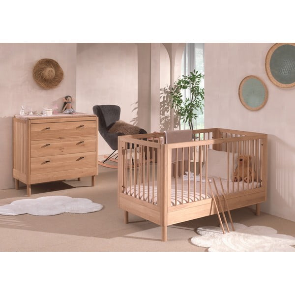 Комплект детски мебели от масивен дъб 2 бр. Forrest – Vipack-image-1