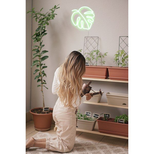 Зелена стенна лампа , 30 x 40 cm Leaf - Candy Shock-image-4