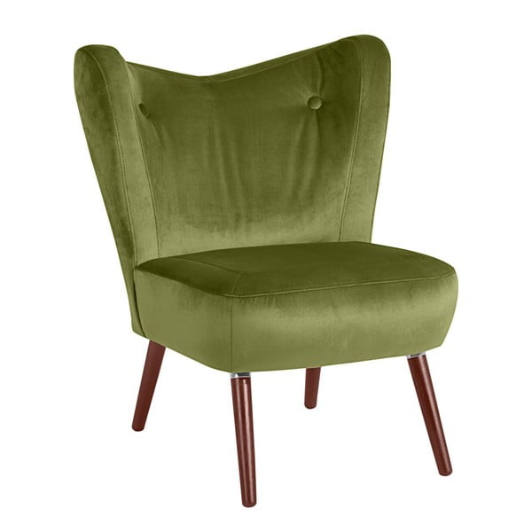 Зелен фотьойл от кадифе Sari - Max Winzer
