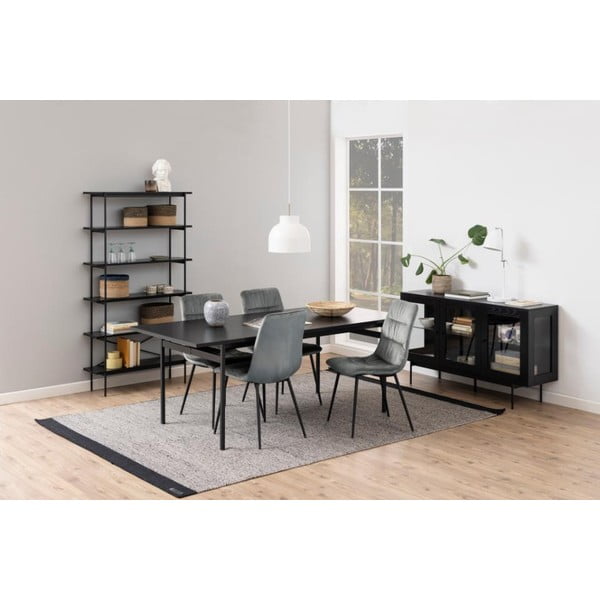 Черен стелаж от декор от ясен 94x172 cm Angus – Actona-image-4