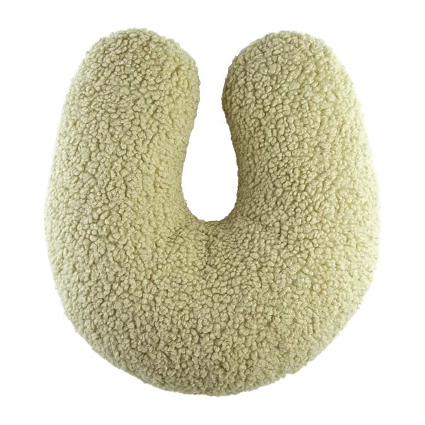 Зелена детска възглавница за диван от букле U – Wigiwama