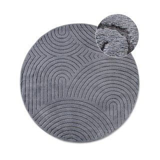 Антрацитен кръгъл килим ø 160 cm Panglao New York Anthracite – Elle Decoration