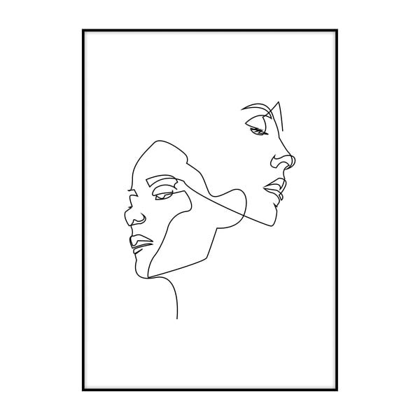 Плакат "Две лица", 40 x 30 cm - Imagioo