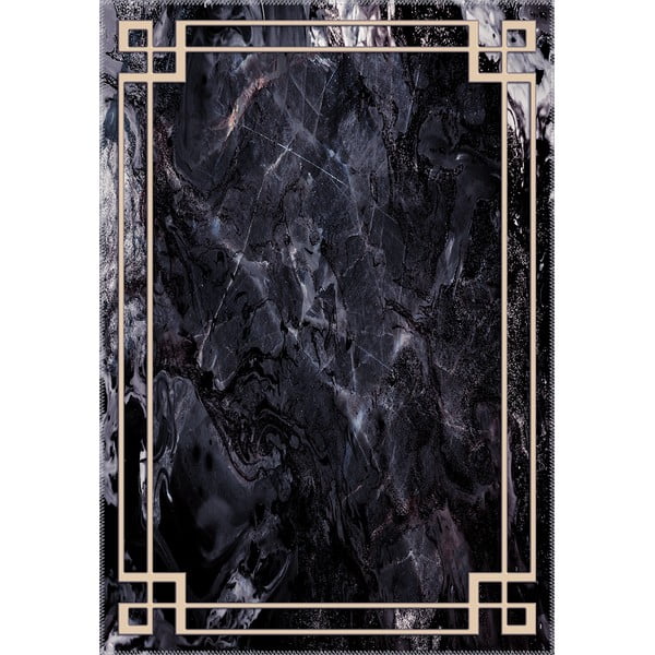 Черен килим Върба, 80 x 150 cm - Vitaus