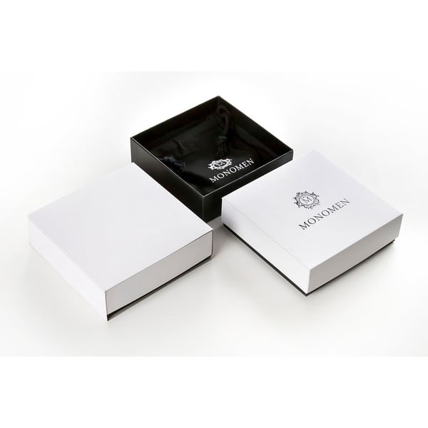 Pánský černý náramek z pravé kůže Monomen Double Braid-image-4