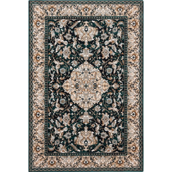 Зелен вълнен килим 133x180 cm Lauren - Agnella