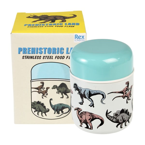Син/кремав детски термос за храна 280 ml Prehistoric Land – Rex London-image-3