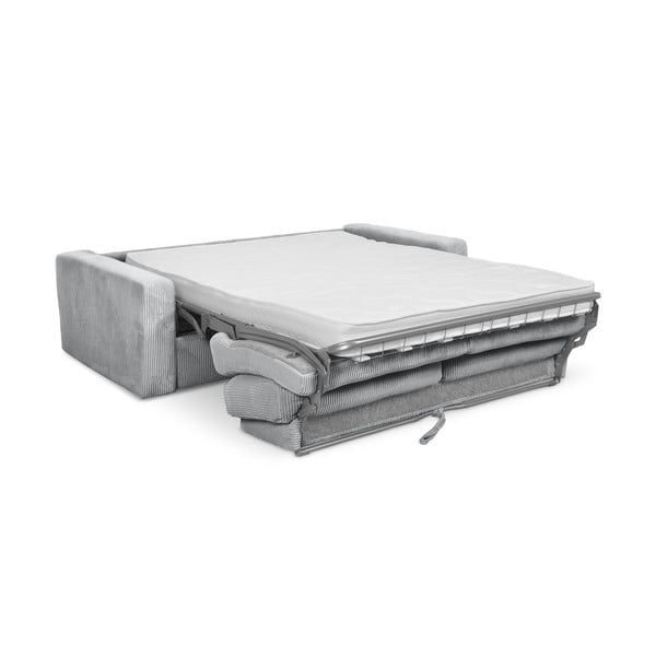 Светлосив разтегателен диван от рипсено кадифе 195 cm Nona – Makamii-image-3