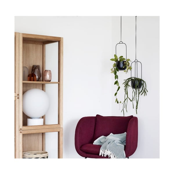 Комплект от 2 черни висящи железни саксии Juro Lotus - Hübsch-image-2