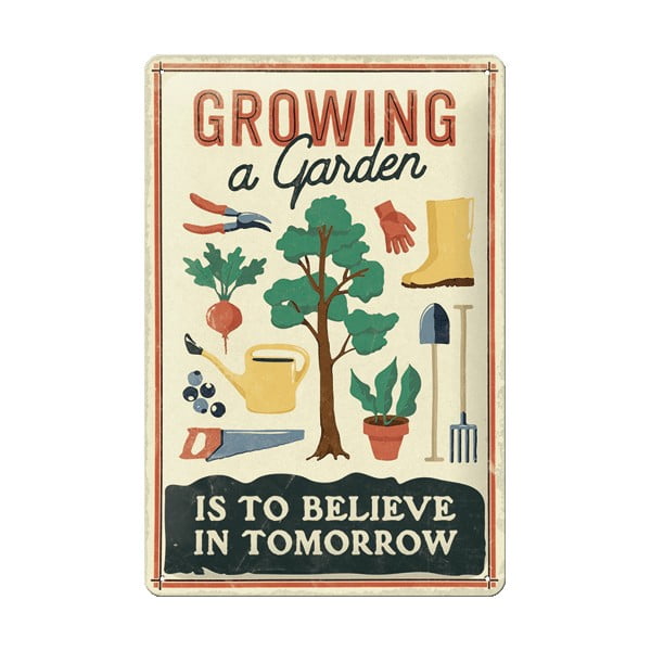 Декоративен знак за стена Growing a Garden - Postershop