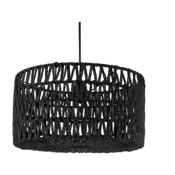 Černé závěsné svítidlo Leitmotiv Paper Rope, ⌀ 39 cm
