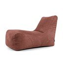Пуф от рипсено кадифе в тухлен цвят Lounge – SLOWDOWN