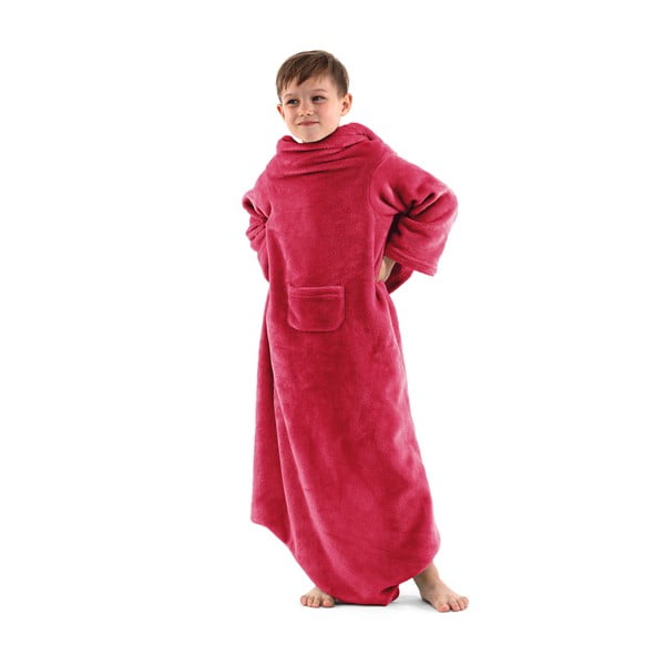 Червено бебешко одеяло с ръкави Lazykids Lazy Kids - DecoKing-image-1