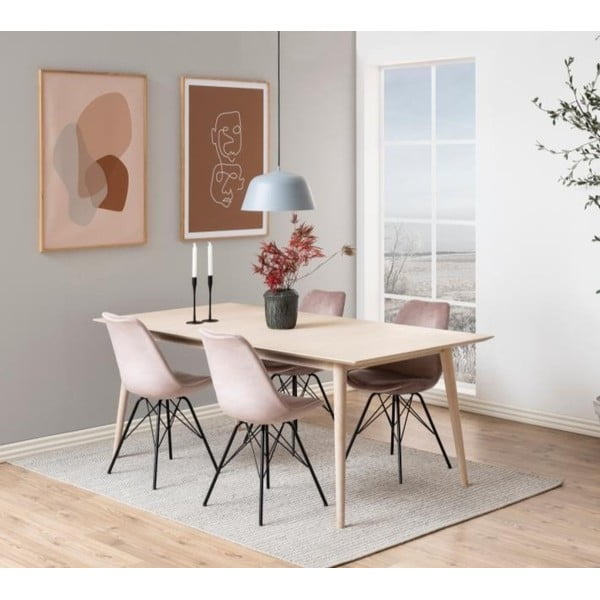 Черно-розов трапезен стол Eris - Actona-image-1