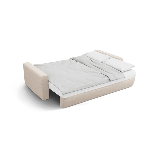 Бежов разтегателен диван с място за съхранение 238 cm Belfast – Cosmopolitan Design-image-3