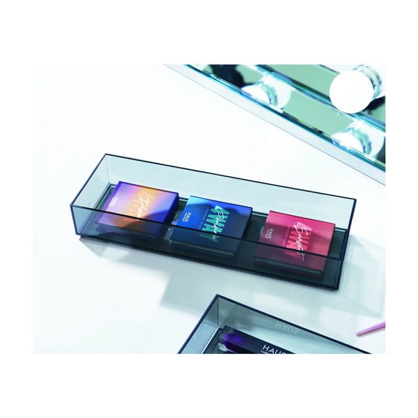 Матово черен органайзер за козметика за баня от рециклирана пластмаса - iDesign-image-1