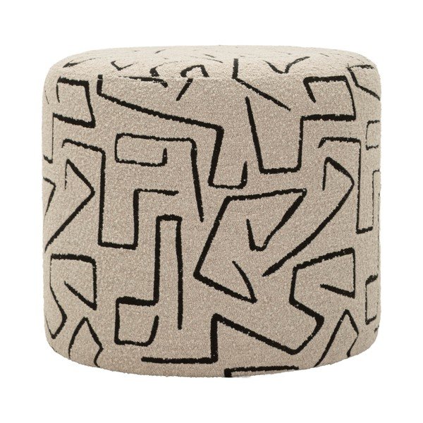 Бежова табуретка от прежда с примки от букле Nairobi – Mauro Ferretti