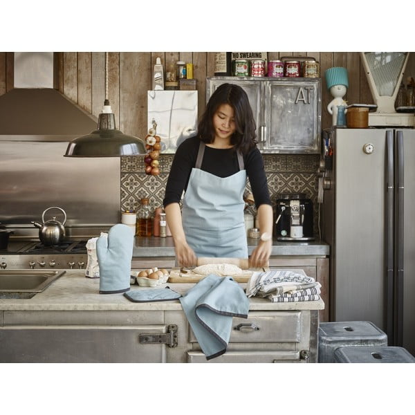 Светлорозова памучна кухненска престилка - Tiseco Home Studio-image-1