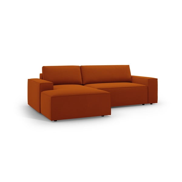 Сгъваем ъглов диван в тухлен цвят (ляв ъгъл) Jodie – Micadoni Home-image-2