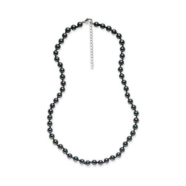 Černý perlový náhrdelník Pearls Of London Mystic, délka 50 cm-image-2