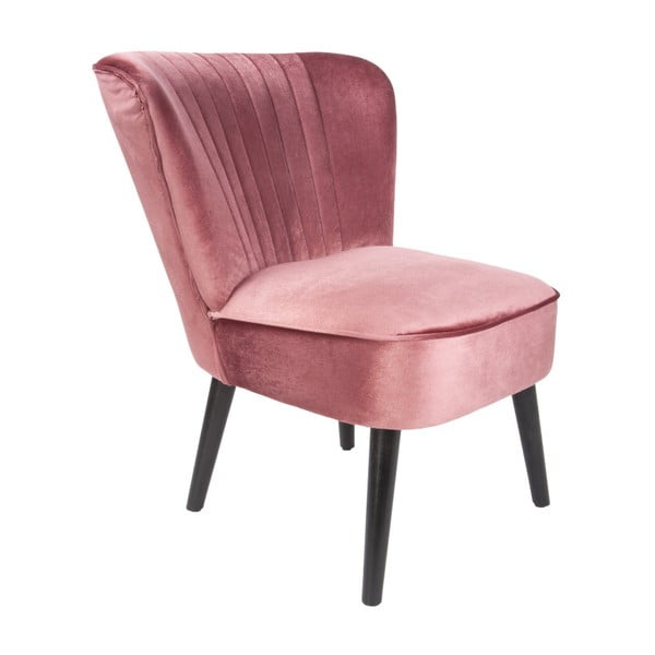 Růžová židle se sametovým potahem Leitmotiv Luxury