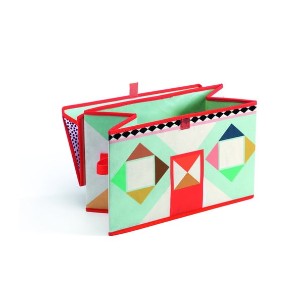 Цветна кутия за играчки Малка къща - Djeco