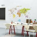Детски стикер на стената 120x150 cm Giant World Map – Ambiance