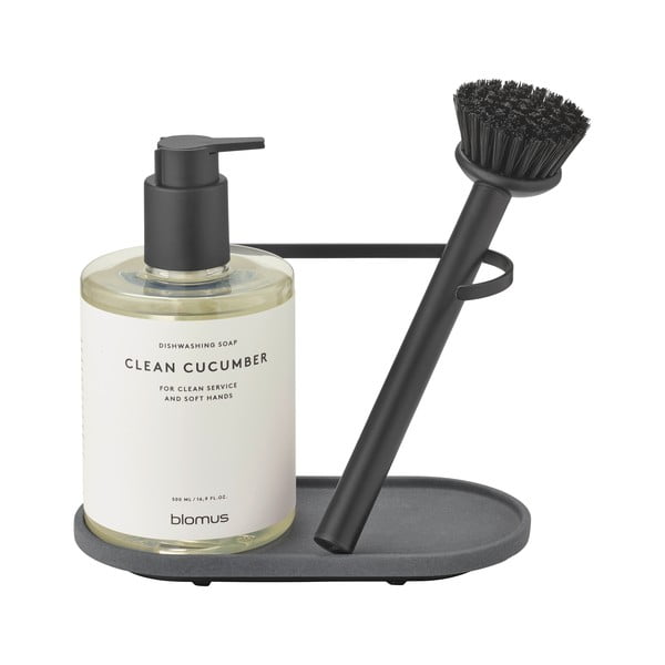 Сива бетонна стойка за перилни препарати Dhuva – Blomus-image-3