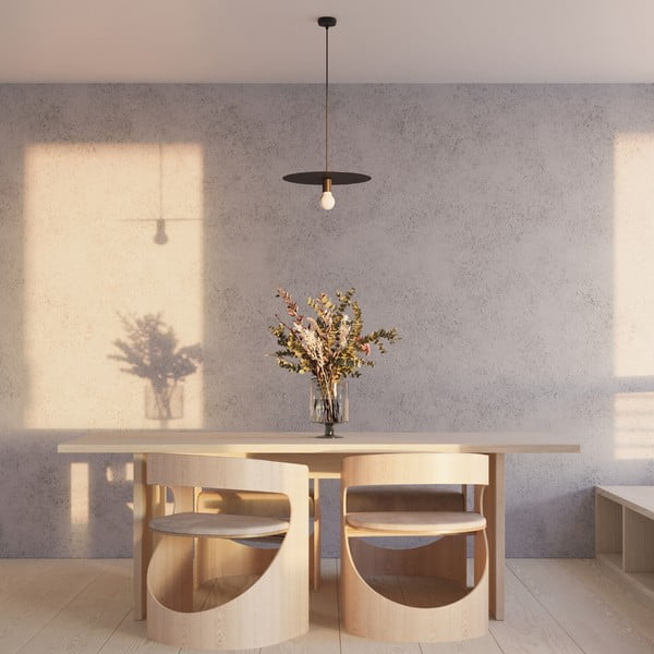 Черно висящо осветително тяло ø 40 cm Livago – Sollux-image-1