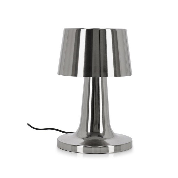 Метална LED настолна лампа в сребрист цвят с метален абажур (височина 51 cm) Turner – Bizzotto
