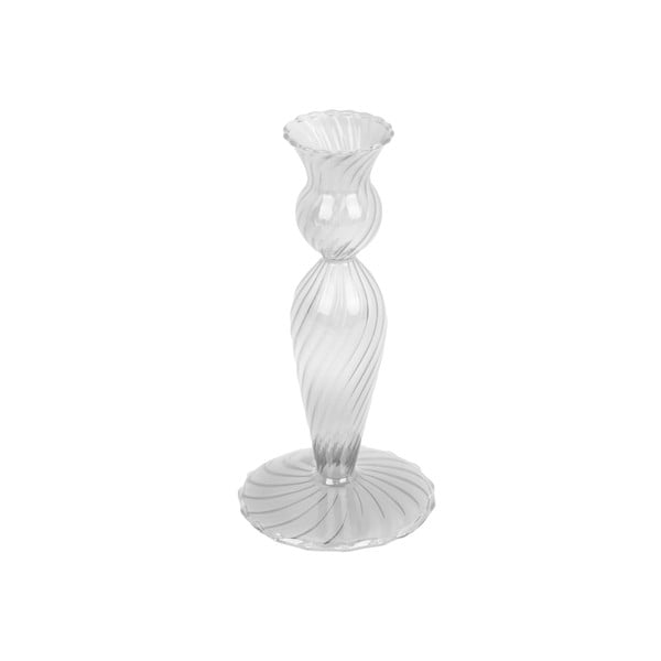 Стъклен свещник, височина 17 cm Swirl - PT LIVING