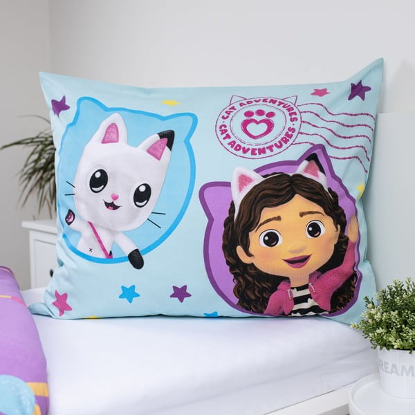 Единично  памучно детско спално бельо 140x200 cm Gabby's Dollhouse "Balloon"  – Jerry Fabrics-image-3