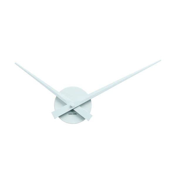 Bílé nástěnné hodiny Karlsson Time Mini, ø 44 cm