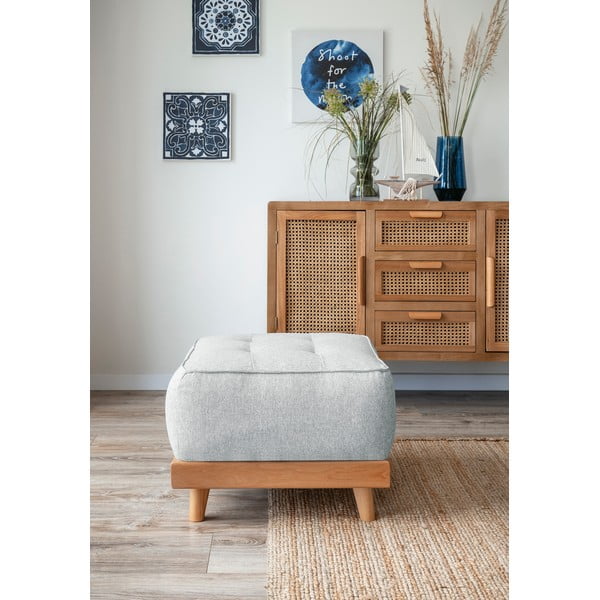 Светлосива табуретка за крака Dazzling Daisy - Miuform-image-1