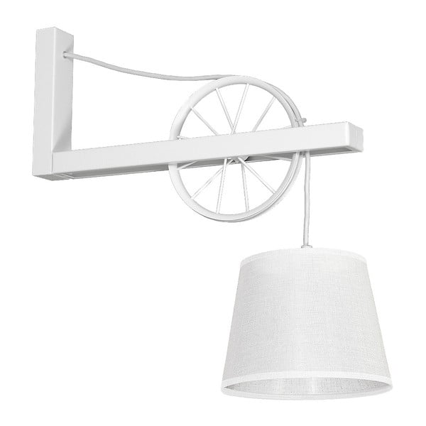 Бяла стенна лампа Bang II Uno - Glimte