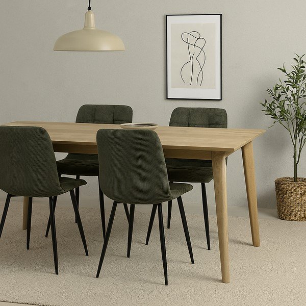 Зелени тапицирани трапезни столове в комплект 2 бр. Moseby – Bonami Essentials-image-1