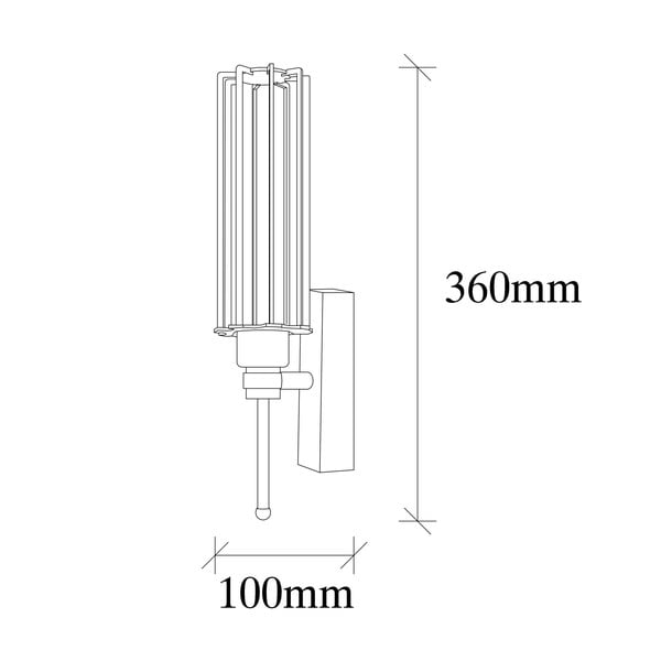 Стенна лампа в черно и златисто ø 8 cm Fellini – Opviq lights-image-4