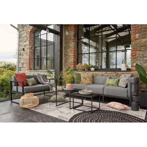 Графитно сив градински диван с три места Bellisima - Bonami Selection-image-1