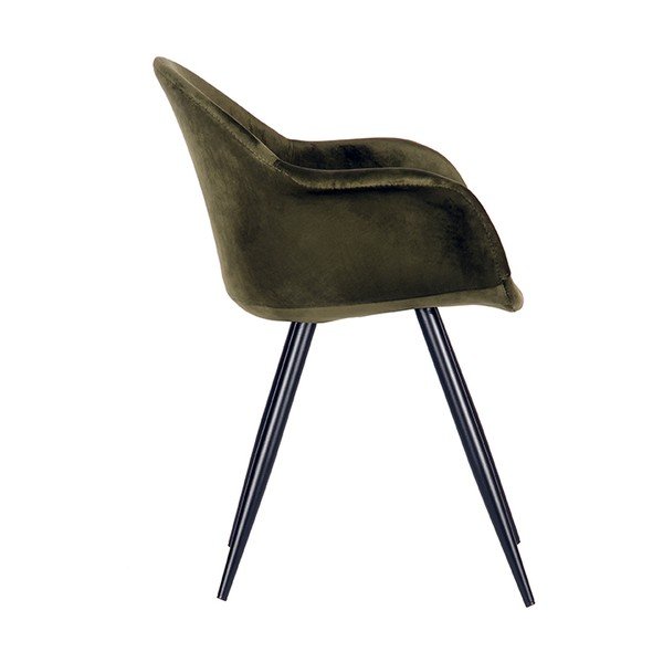 Кадифени трапезни столове в цвят каки в комплект от 2 броя Forli - LABEL51-image-2