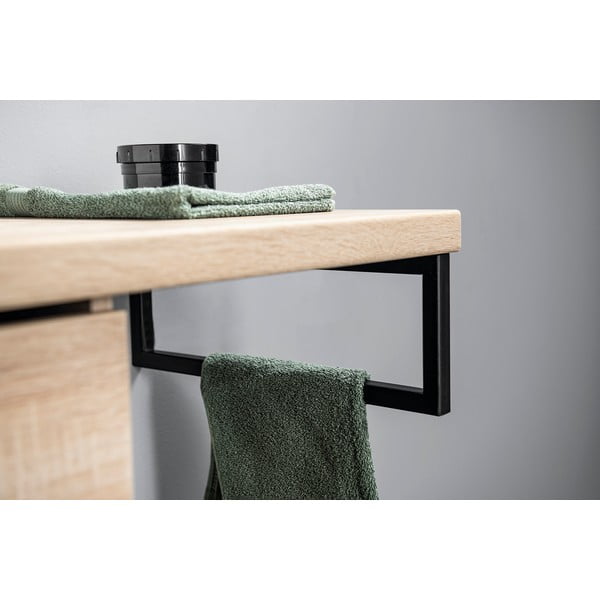 Черна стоманена поставка за плот 44x2 cm – Sapho-image-1