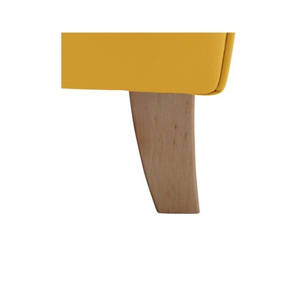 Žluté křeslo ušák z imitace kůže Max Winzer Lorris Corn-image-1