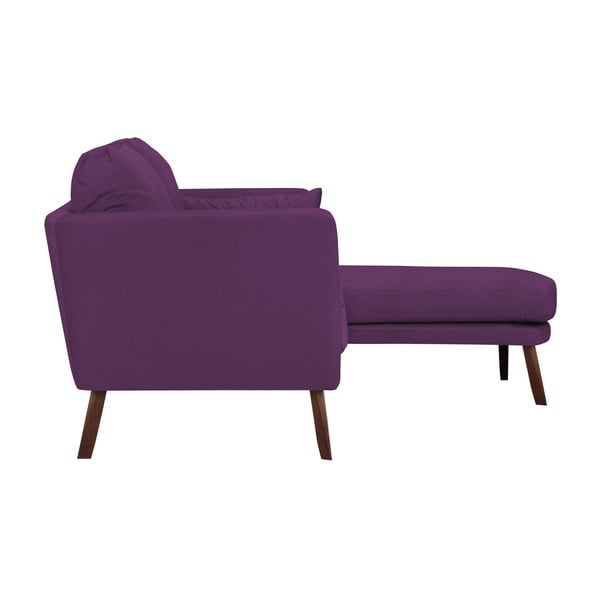 Тъмнолилав триместен диван Елена, с шезлонг в десния ъгъл - Mazzini Sofas-image-3
