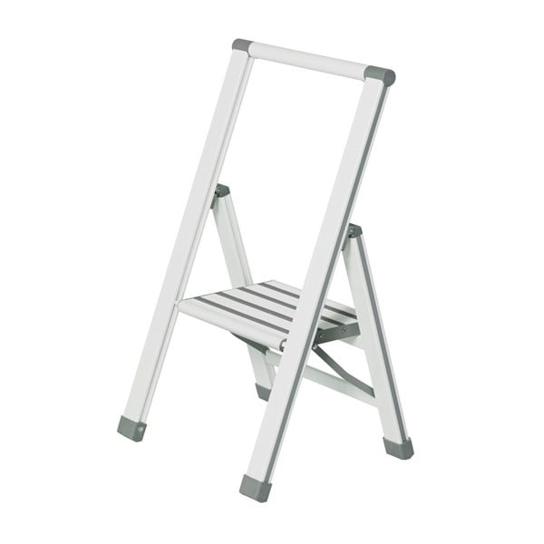 Бели сгъваеми стъпала Ladder Alu, височина 74 cm - Wenko