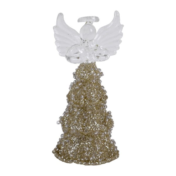 Skleněný dekorativní andělíček ve zlaté barvě Ego Dekor Fina, výška 9 cm