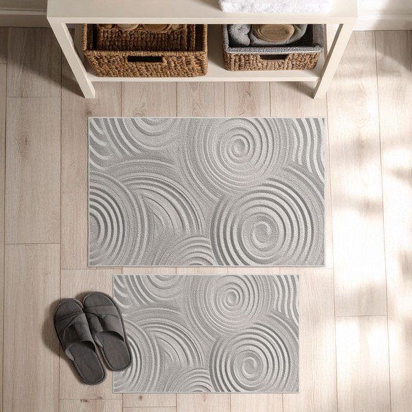 Светлосиви килими за баня в комплект 2 бр. 60x100 cm – Foutastic-image-2